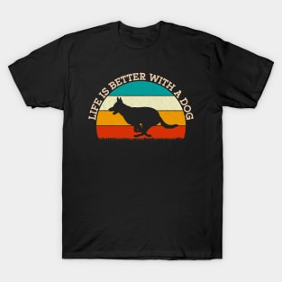 Life Is Better With A German Shepherd Vintage T-Shirt